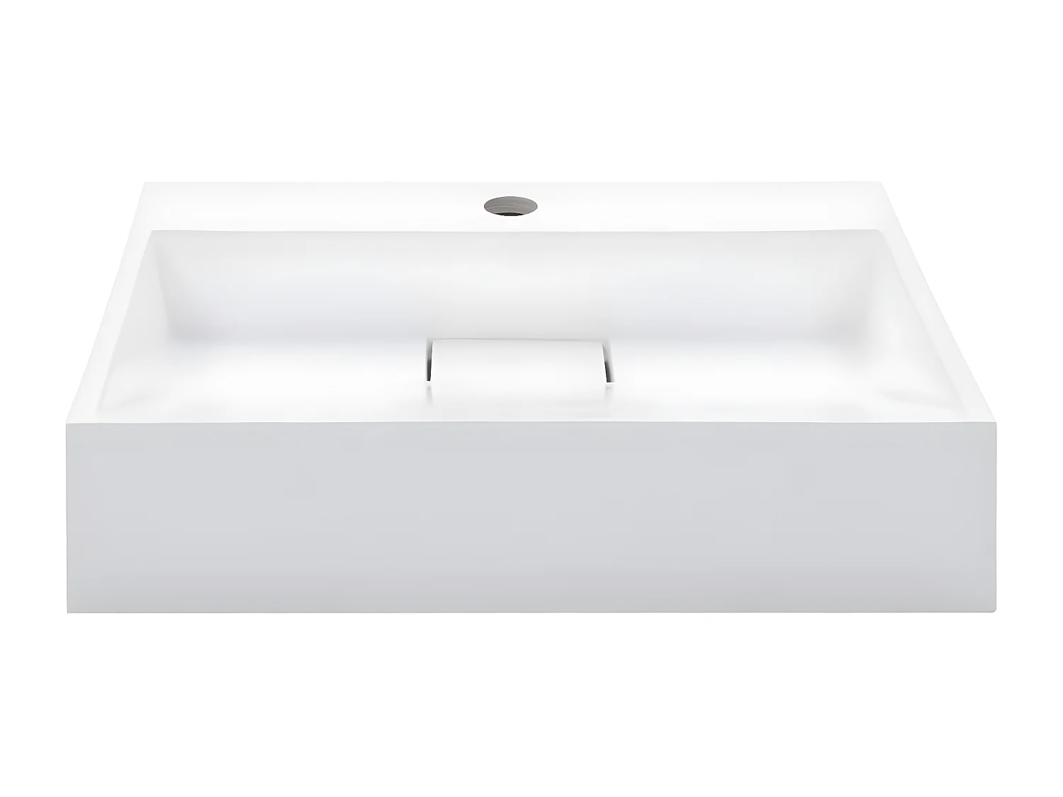 Wastafel 50x38x13 cm mineraal gegoten/marmer gegoten wit BE324199