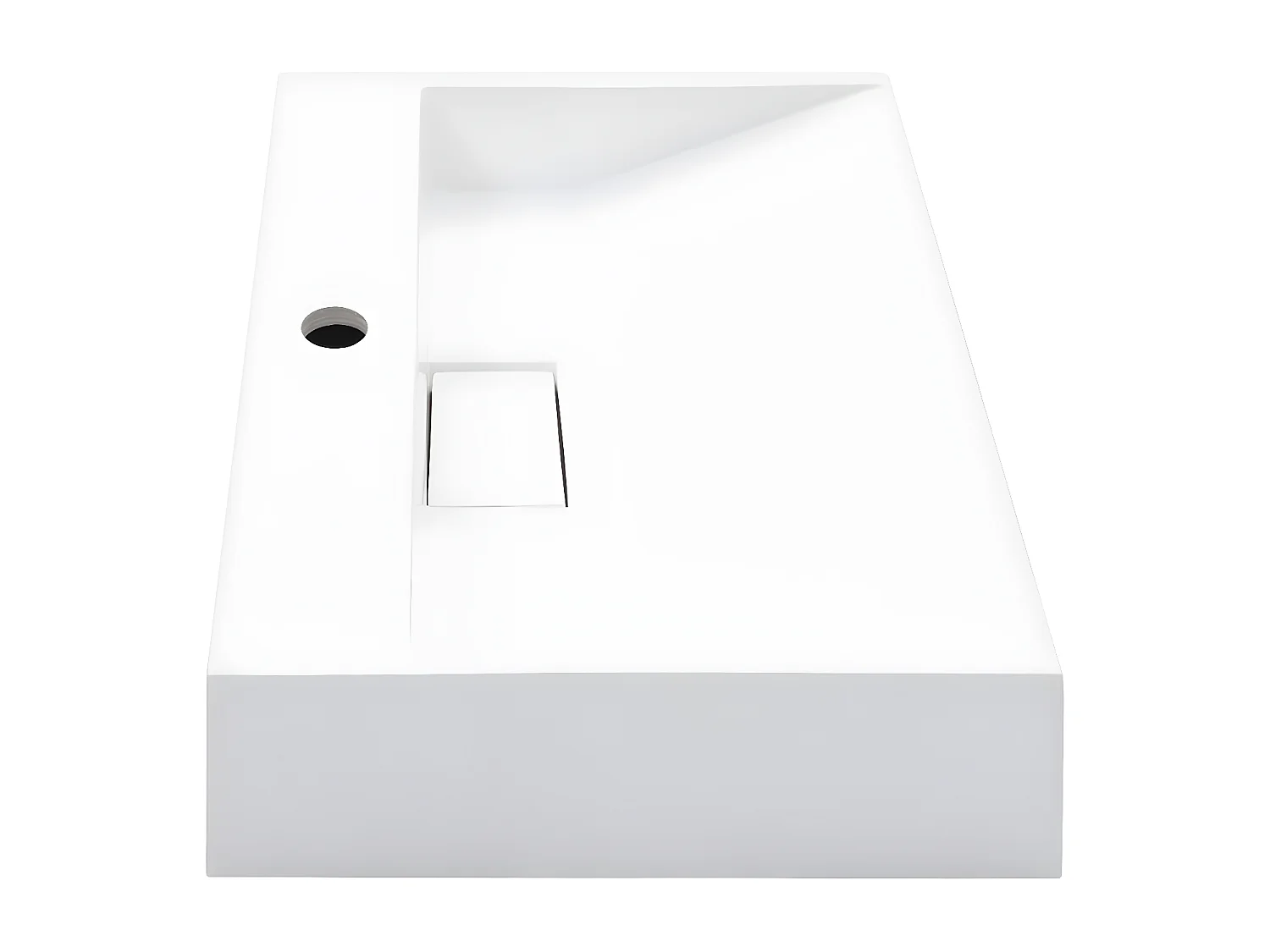 Vasque 50x38x13 cm Fonte minérale/marbre Blanc FR522646