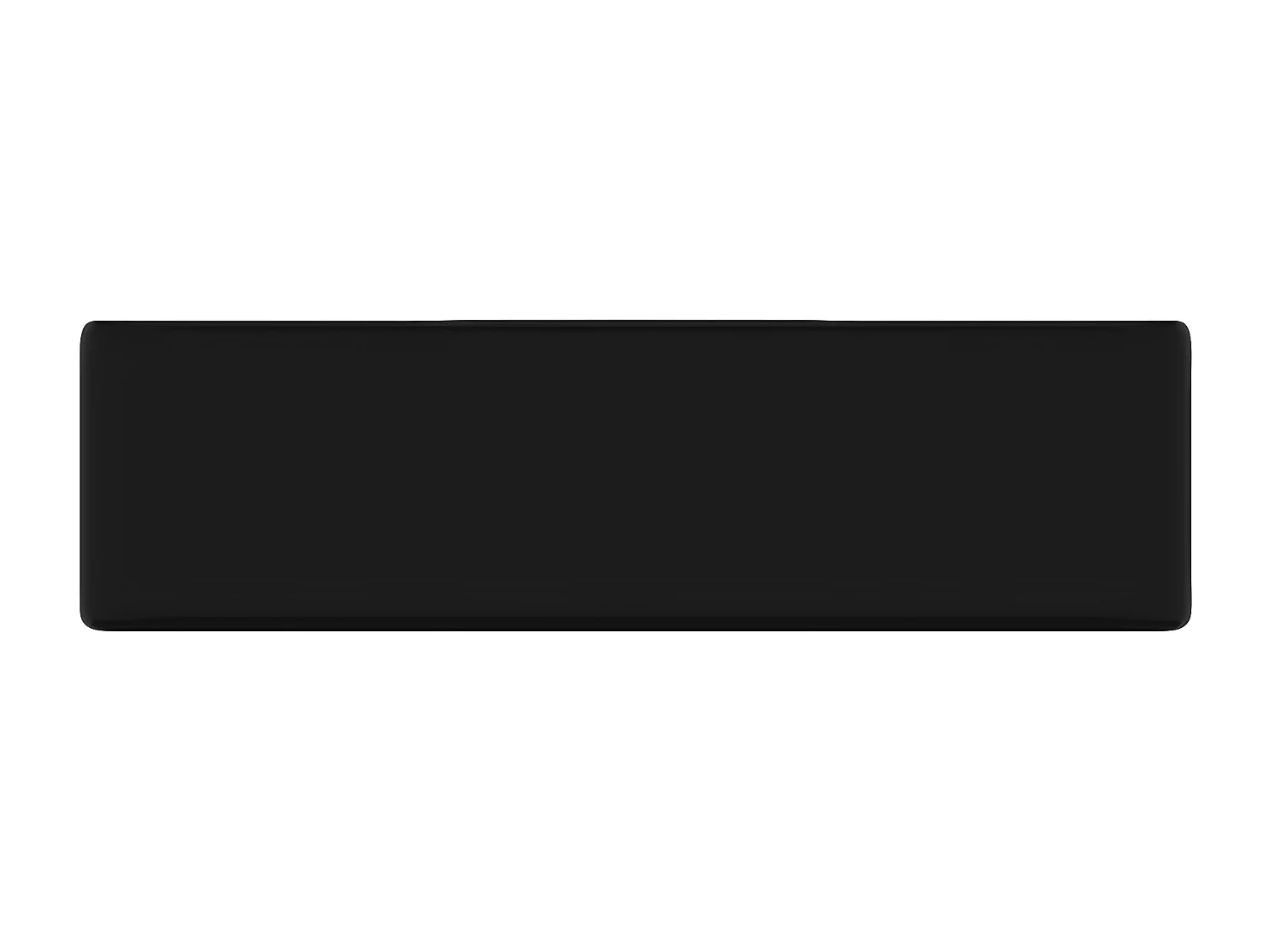 Vasque carrée à trou pour robinet céramique Noir pour salle de bain FR275936