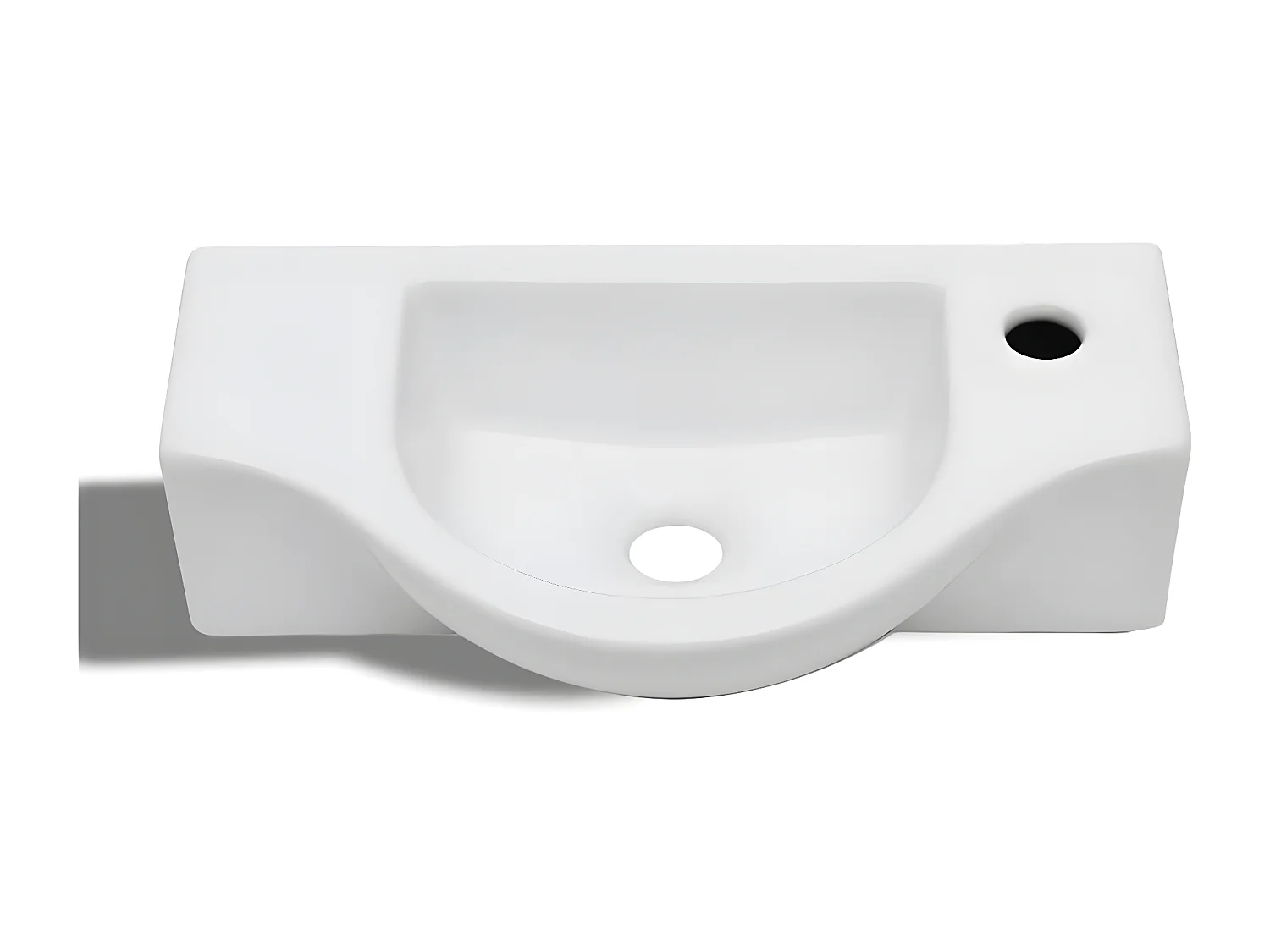 Vasque à trou pour robinet céramique Blanc pour salle de bain FR537390
