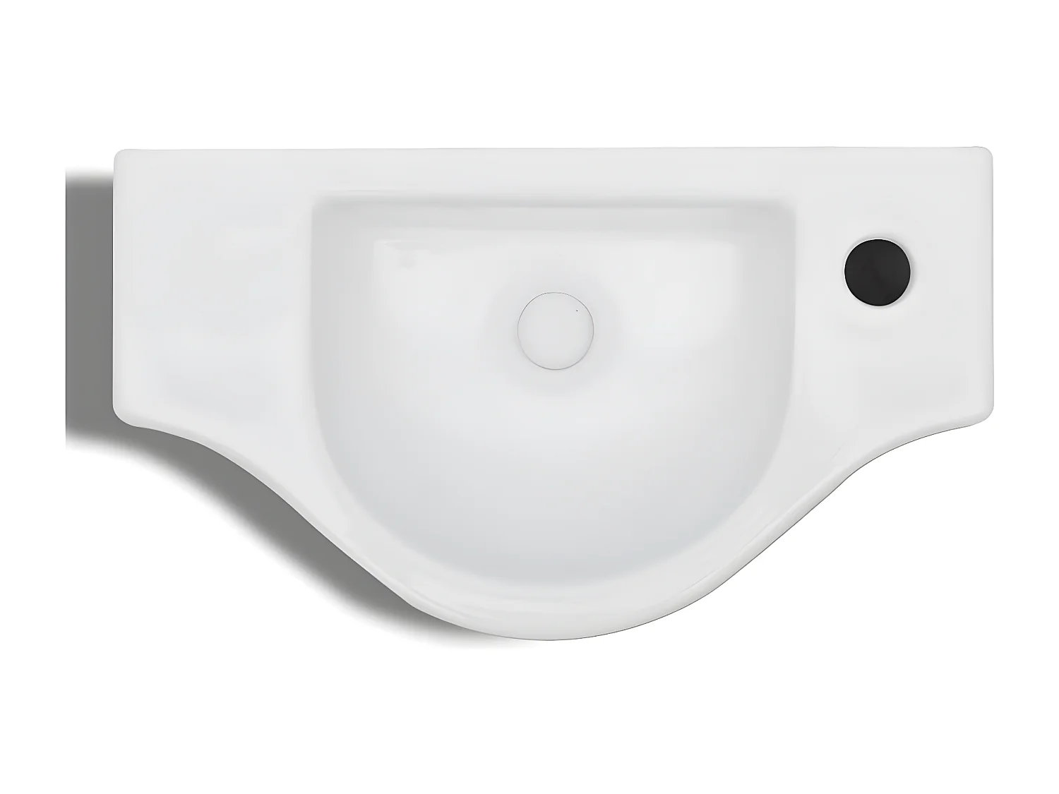 Vasque à trou pour robinet céramique Blanc pour salle de bain FR537390