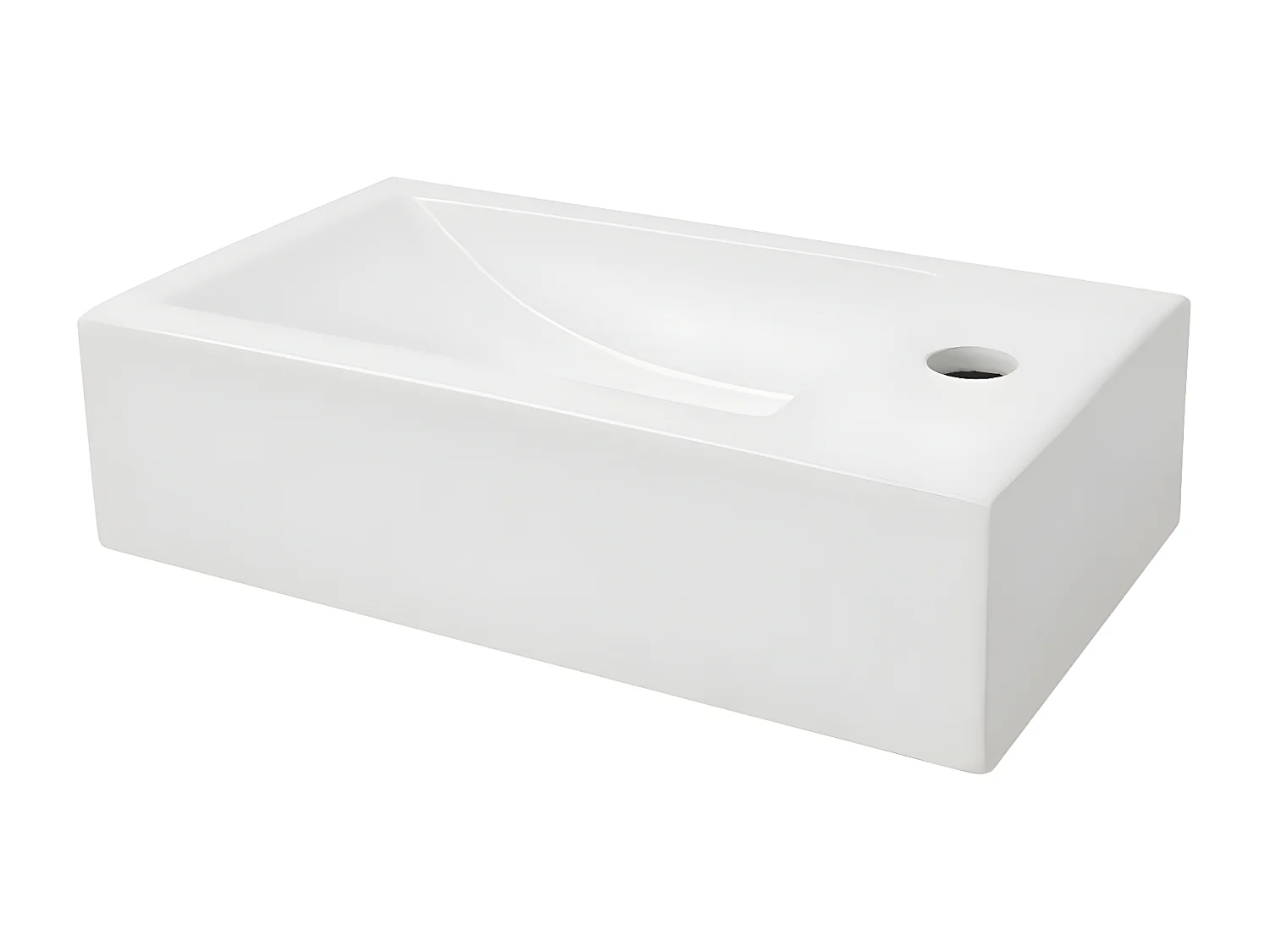 Vasque + trou de robinet Céramique Blanc 46 x 25,5 x 12 cm FR576864