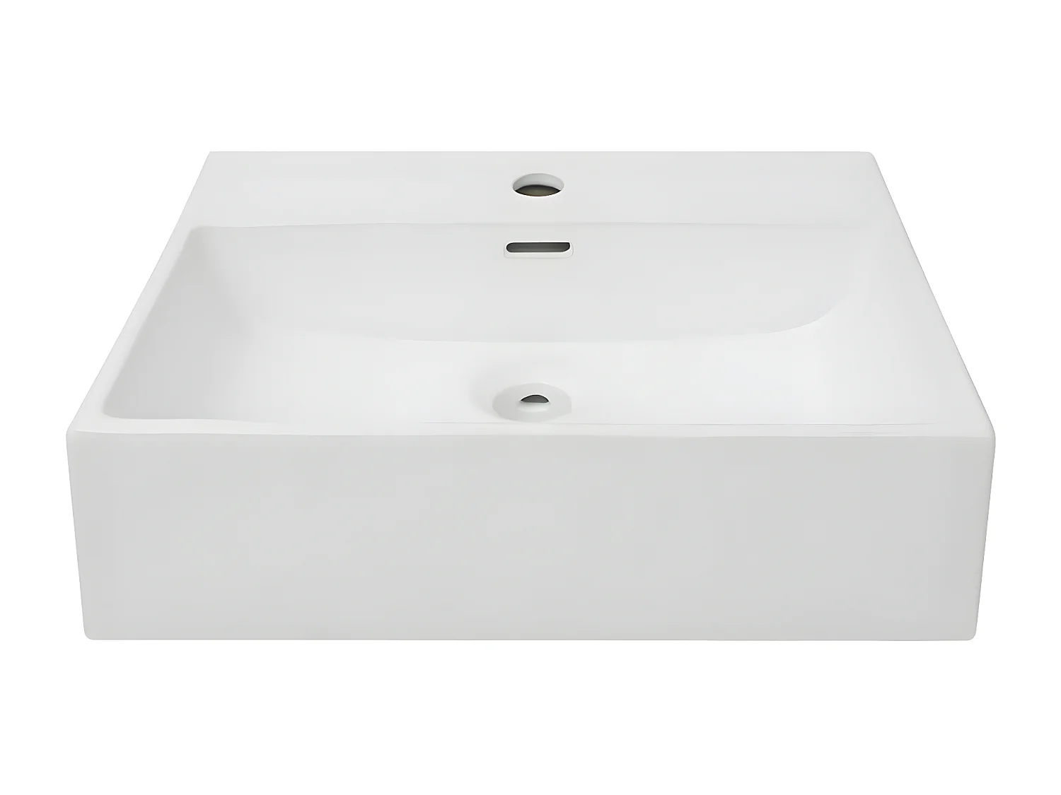 Vasque avec trou de robinet en céramique Blanc 51,5x38,5x15 cm FR770648