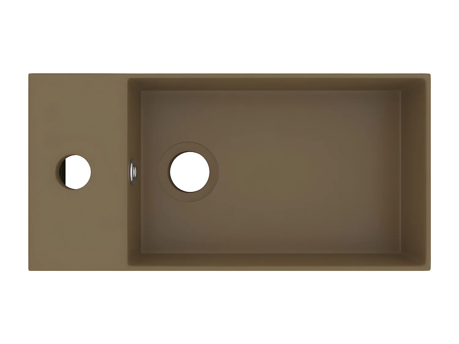 Vasque de salle de bain avec trop-plein Céramique Crème mat FR807700