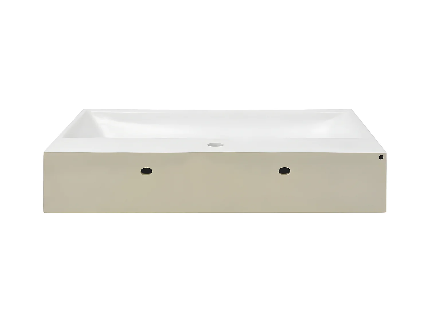 Vasque avec trou de robinet en céramique Blanc 76x42,5x14,5 cm FR609828