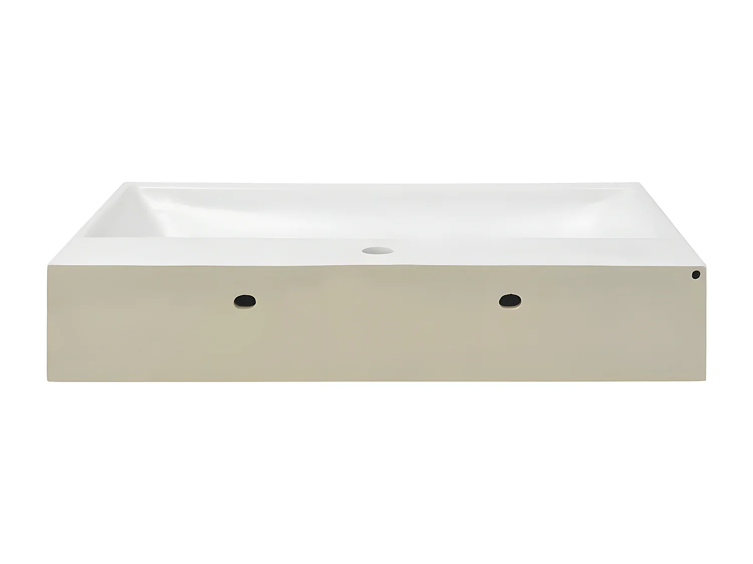 Vasque avec trou de robinet en céramique Blanc 76x42,5x14,5 cm FR609828