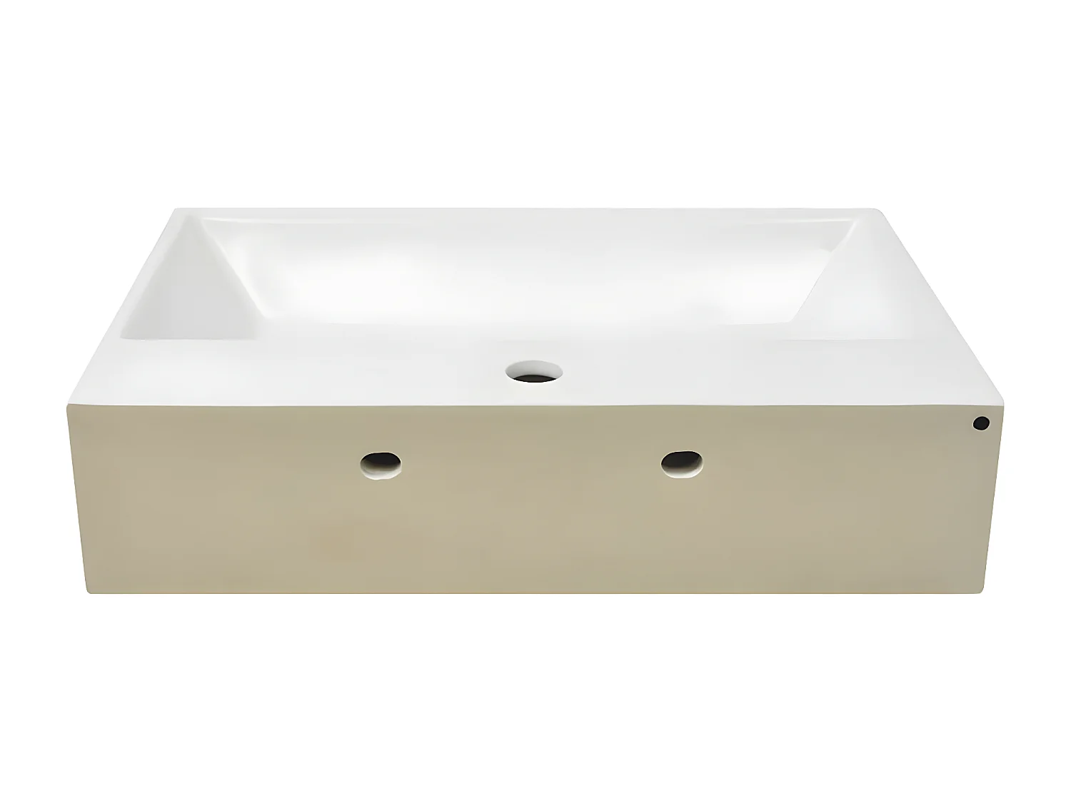 Vasque avec trou de robinet en céramique Blanc 60,5x42,5x14,5cm FR655260