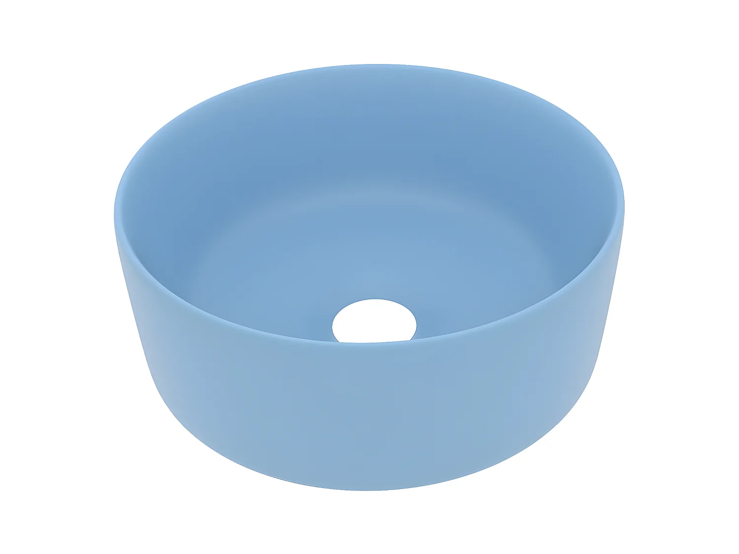 Vasque rond de luxe Bleu clair mat 40x15 cm Céramique FR564984