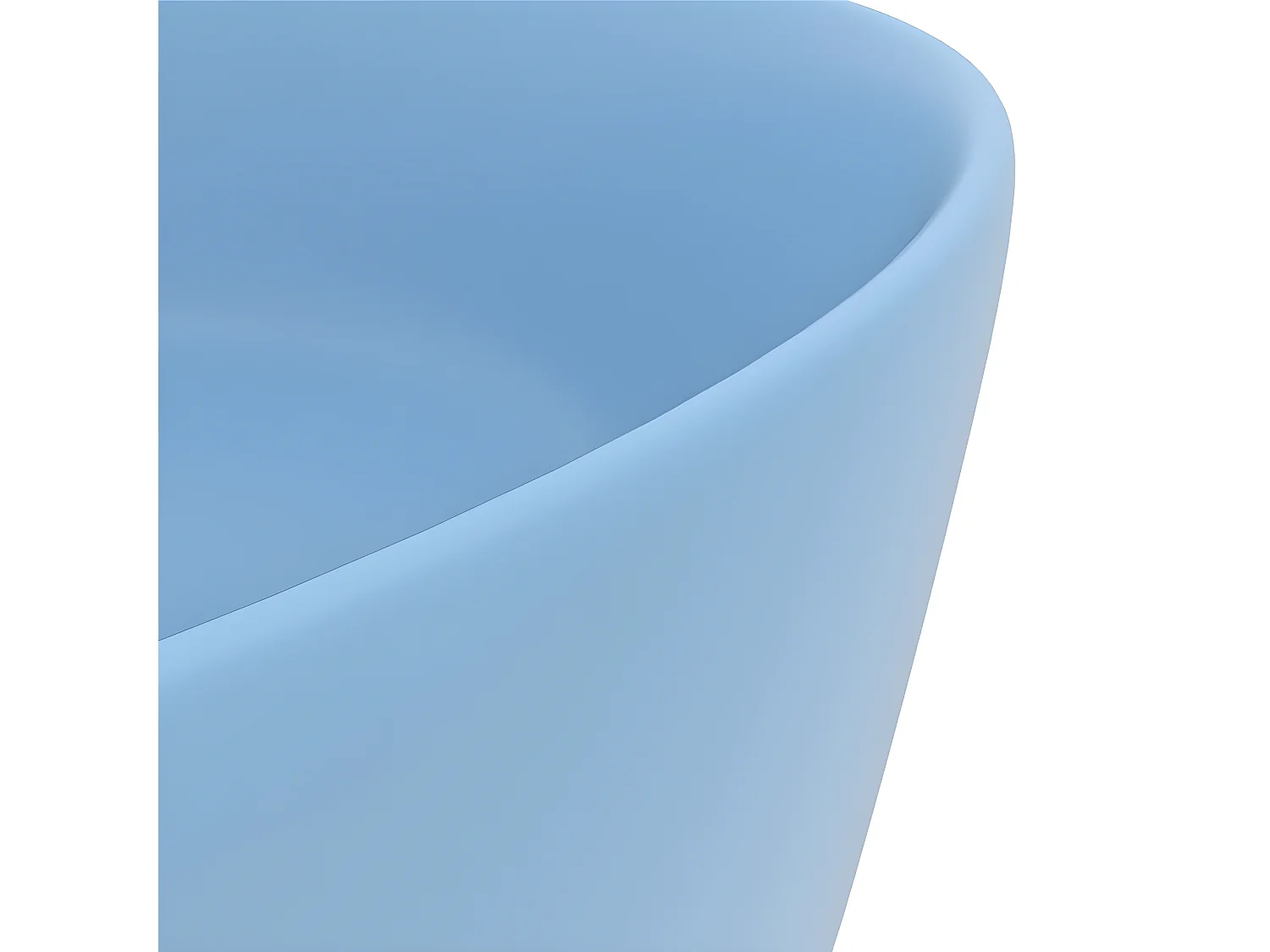 Vasque rond de luxe Bleu clair mat 40x15 cm Céramique FR564984