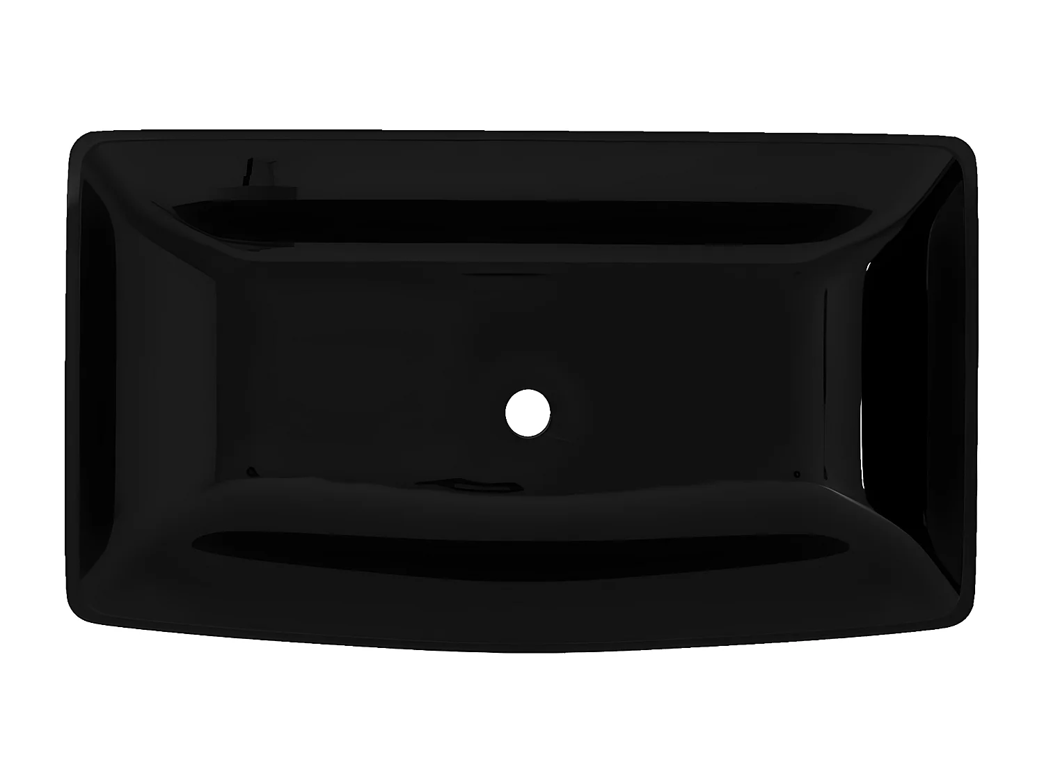 Vasque rectangulaire céramique Noir pour salle de bain FR739169
