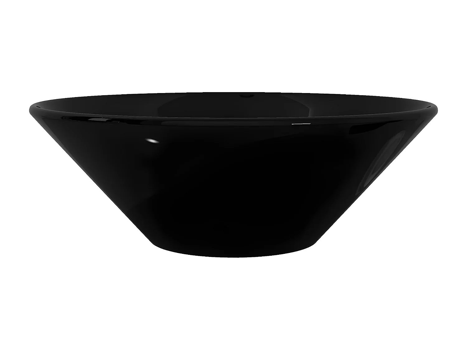 Vasque rond céramique Noir pour salle de bain FR746819