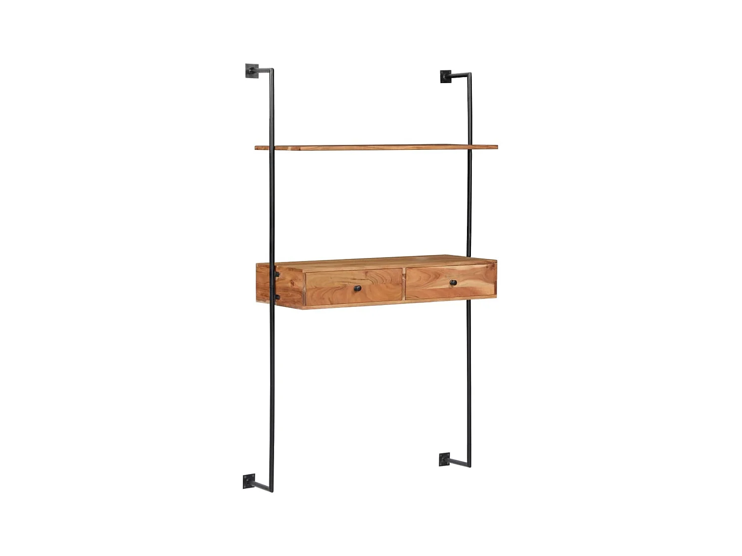Bureau mural 90x40x170 cm Bois d'acacia solide FR659293