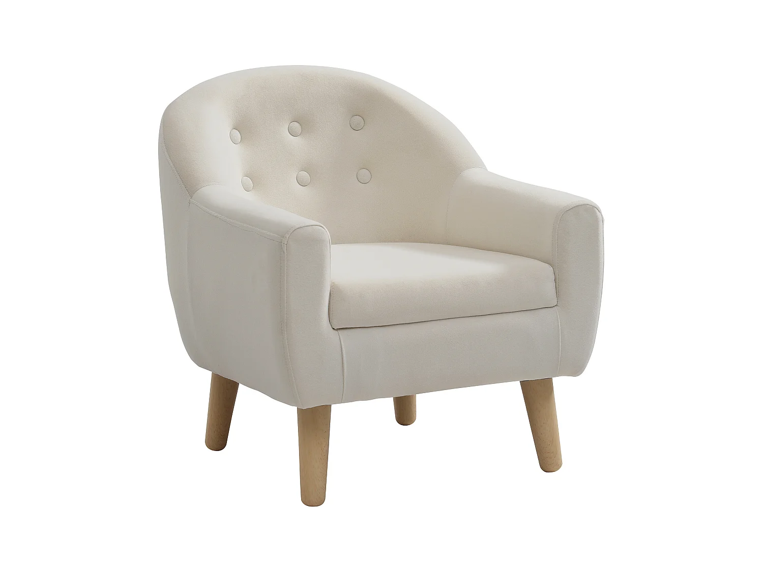 Schaukelsessel Kindersessel - Samt - Beige - CASORLA