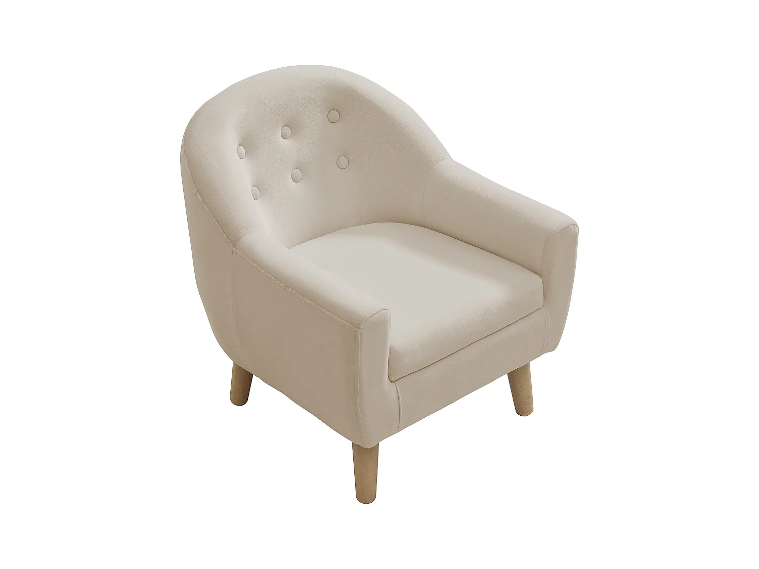 Schaukelsessel Kindersessel - Samt - Beige - CASORLA