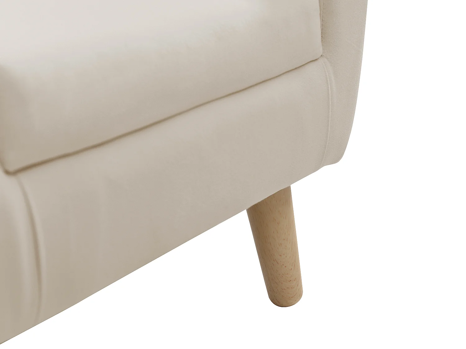 Fauteuil pour enfant en velours beige CASORLA
