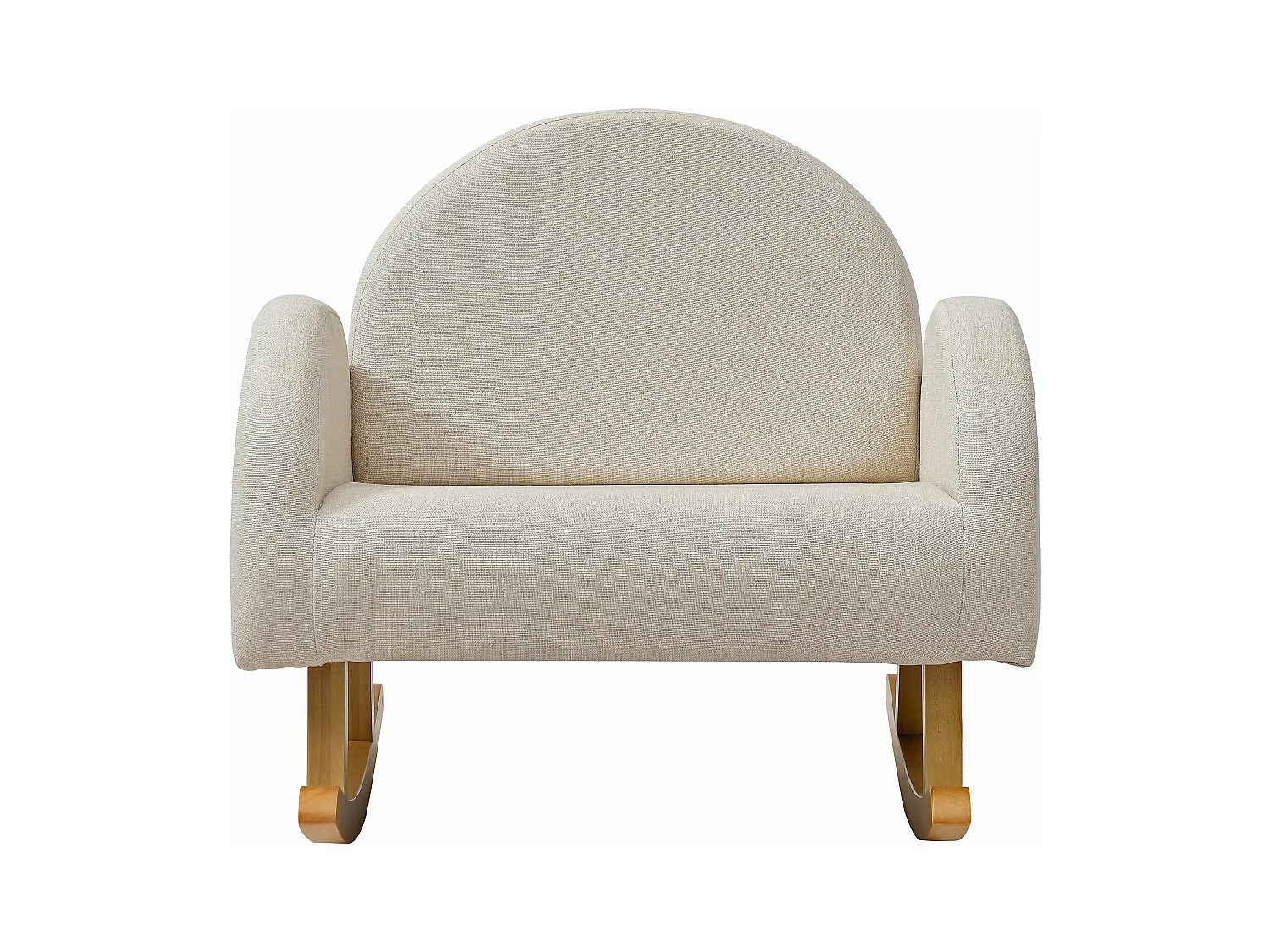 Sillón mecedor infantil de tela beige ESLIDA