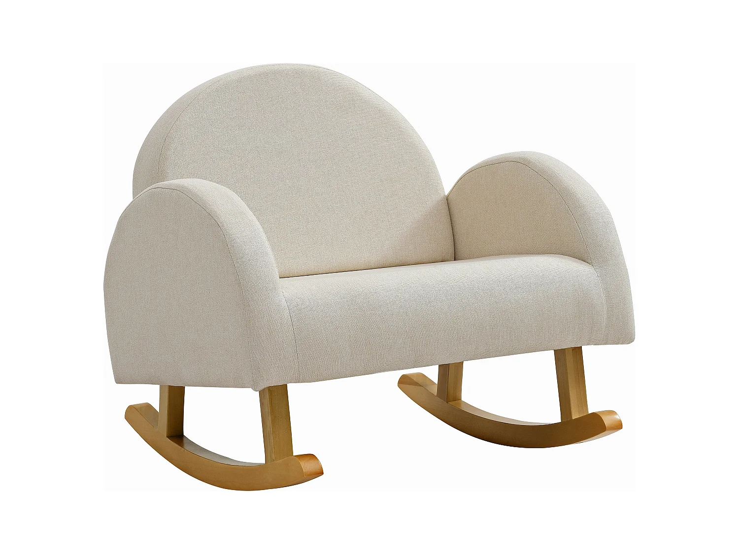 Kinderschaukelsessel - Stoff - Beige - ESLIDA