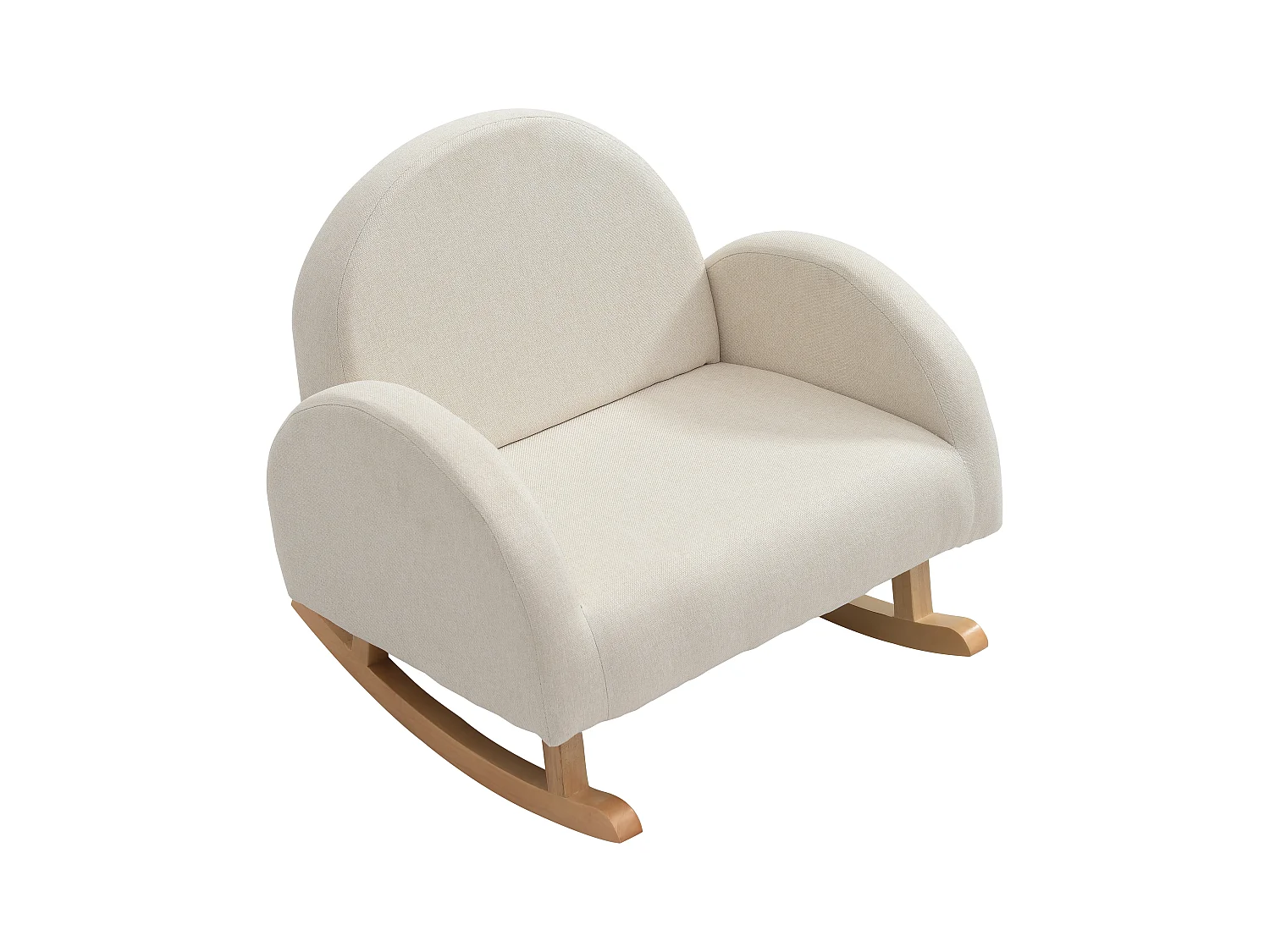 Kinderschaukelsessel - Stoff - Beige - ESLIDA