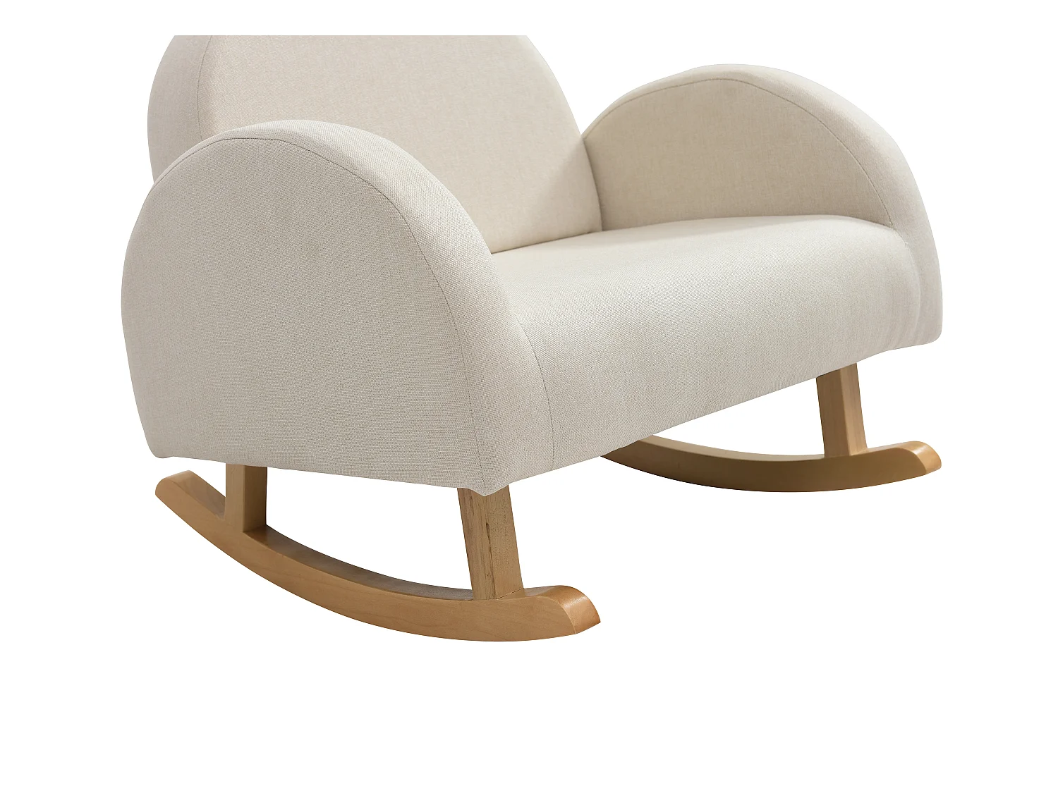 Kinderschaukelsessel - Stoff - Beige - ESLIDA