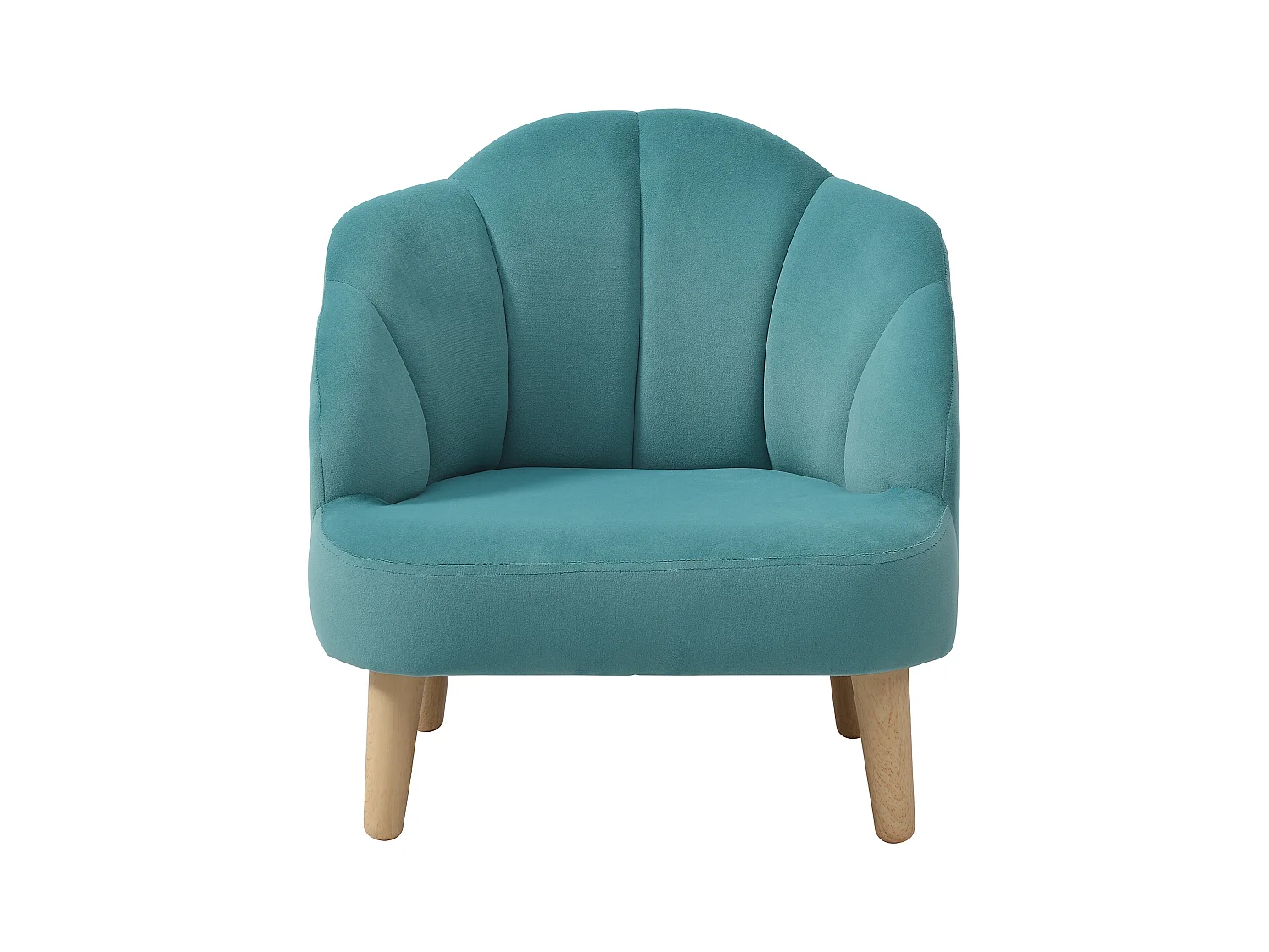 Sillón para niños de terciopelo azul COBACA