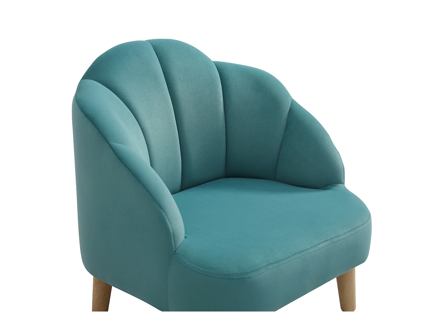 Sillón para niños de terciopelo azul COBACA