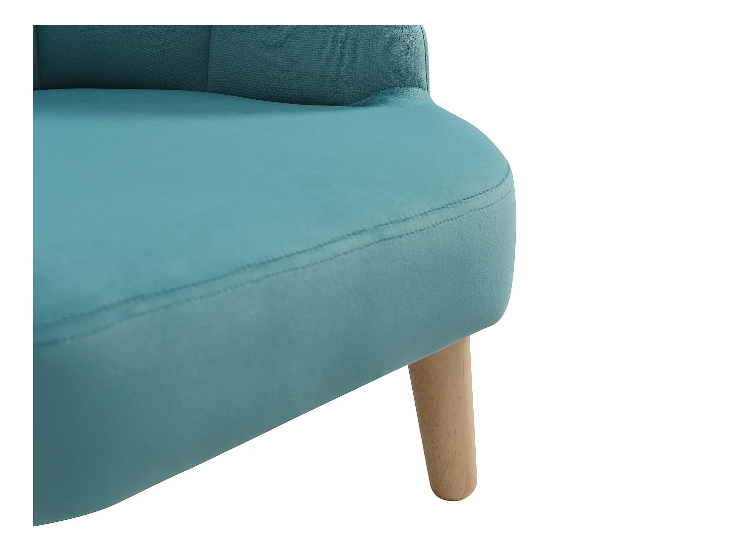 Sillón para niños de terciopelo azul COBACA