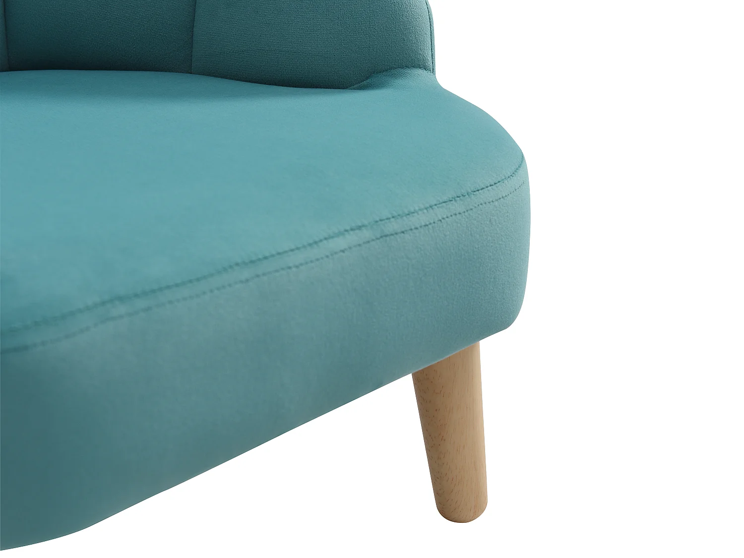 Kindermuschelsessel - Samt - Blau - COBACA