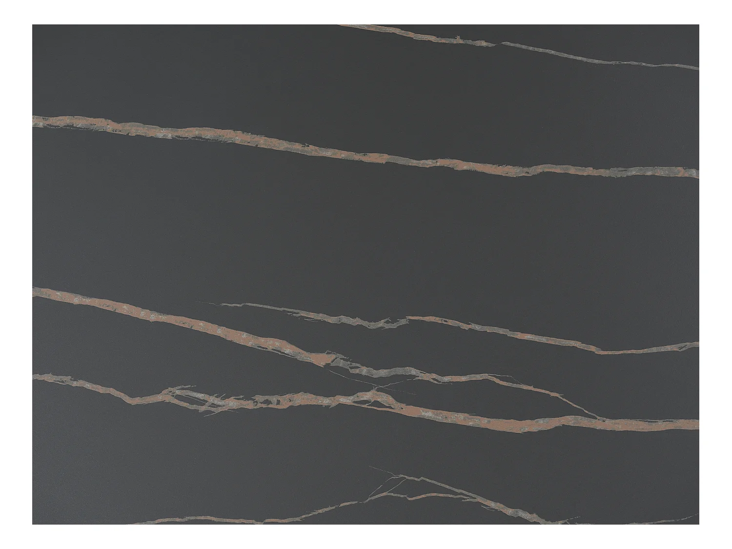 Tavolino in Ceramica e Metallo Effetto marmo Nero  - LEONORA della Maison Céphy