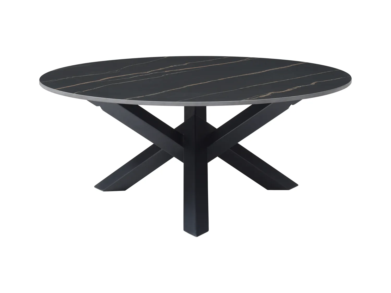 Couchtisch - Keramik & Metall - Marmor-Optik Schwarz - LEONORA von Maison Céphy