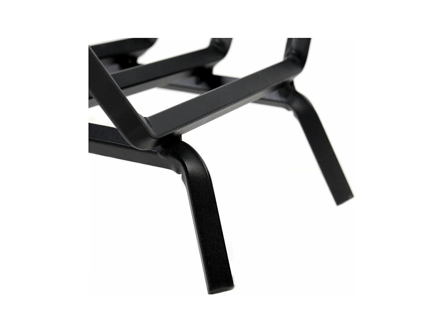 Porte bûches en métal - Noir - Abri bûches Cheminée panier  - Chenets pour foyer Cheminée - Foyer Ouvert