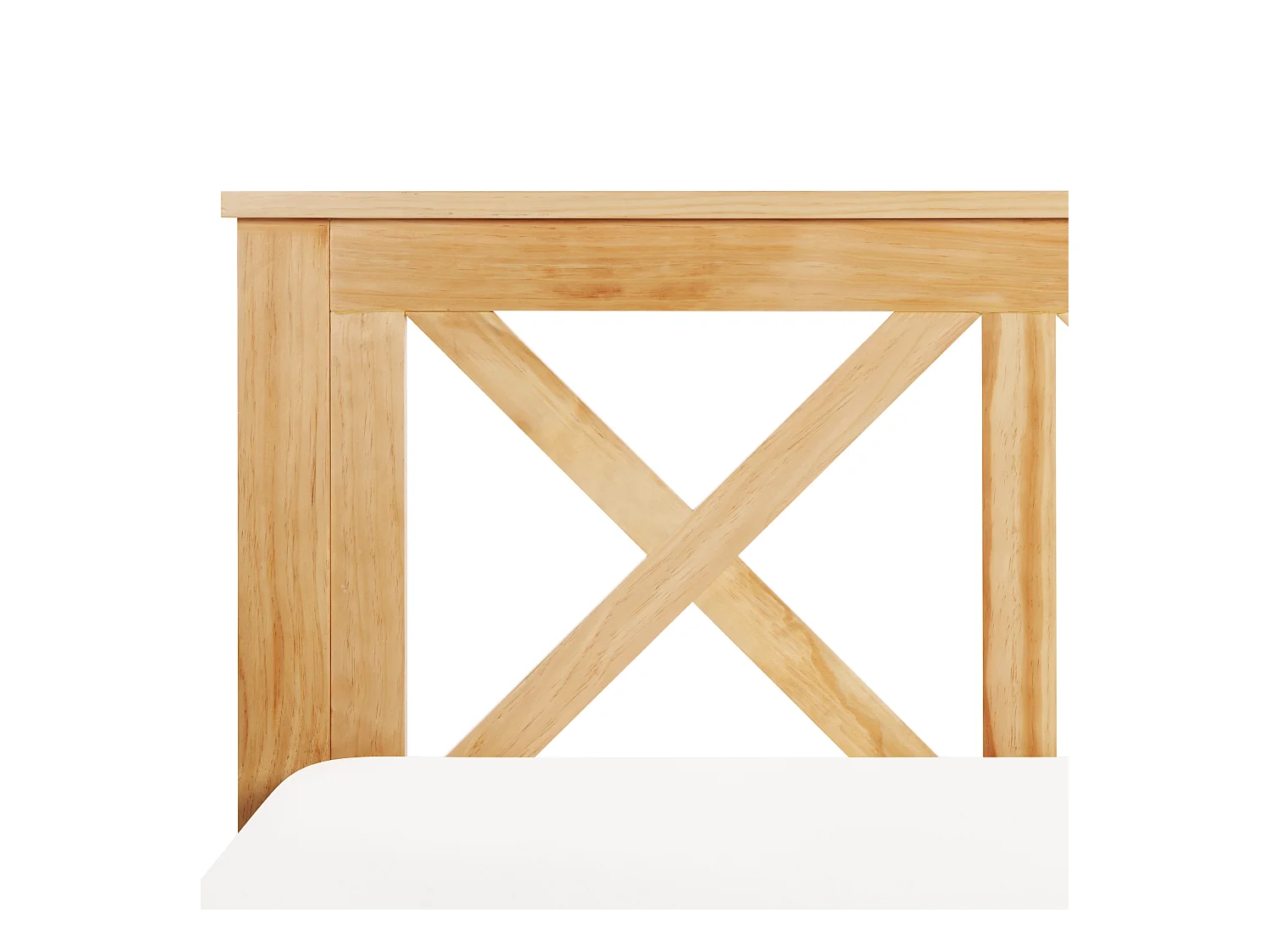 Lit avec sommier Bois de pin TANNAY 160 x 200 cm Marron clair