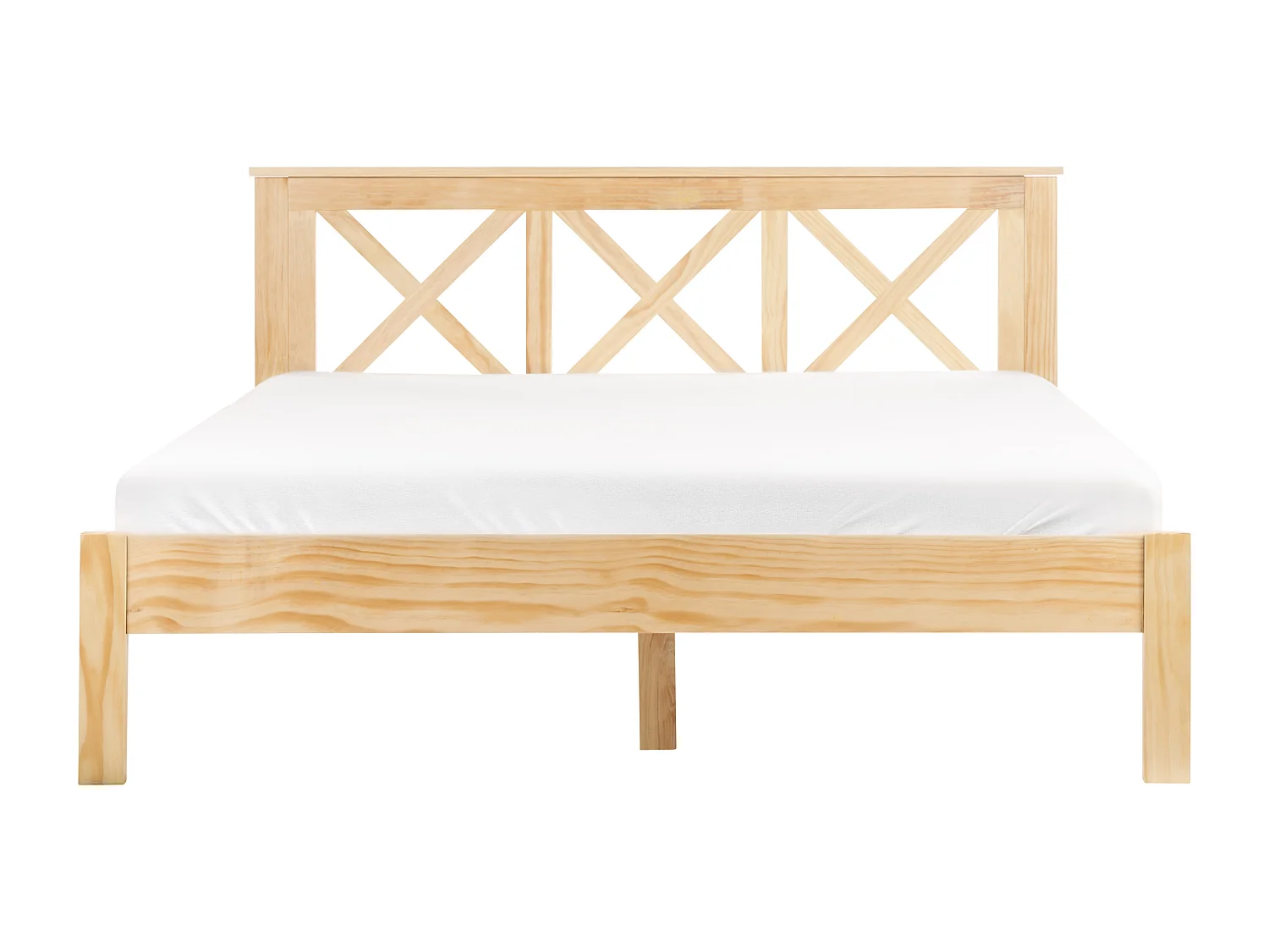 Bett mit Lattenrost Kiefernholz TANNAY 160 x 200 cm Hellbraun