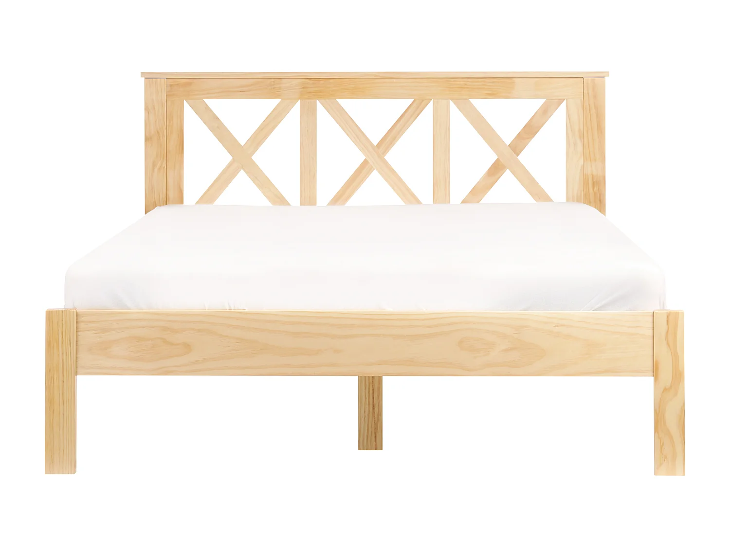 Cama Madeira TANNAY 140 x 200 cm Castanho claro