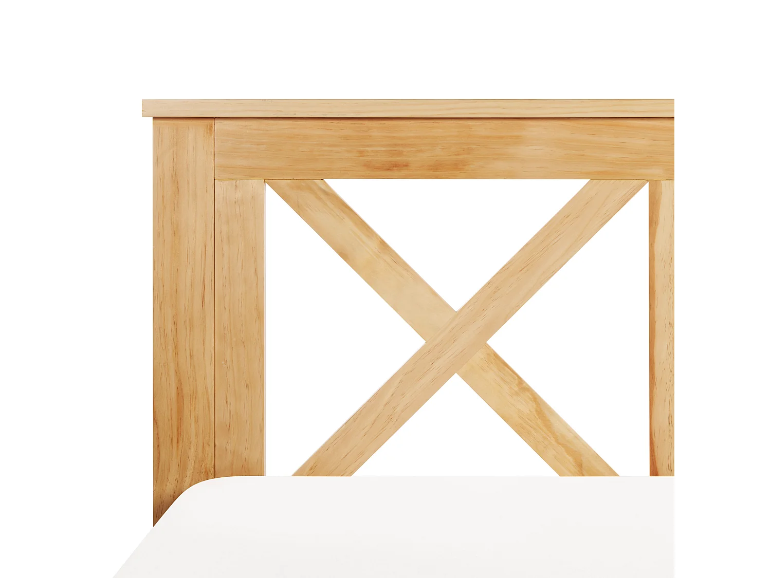 Lit avec sommier Bois de pin TANNAY 140 x 200 cm Marron clair