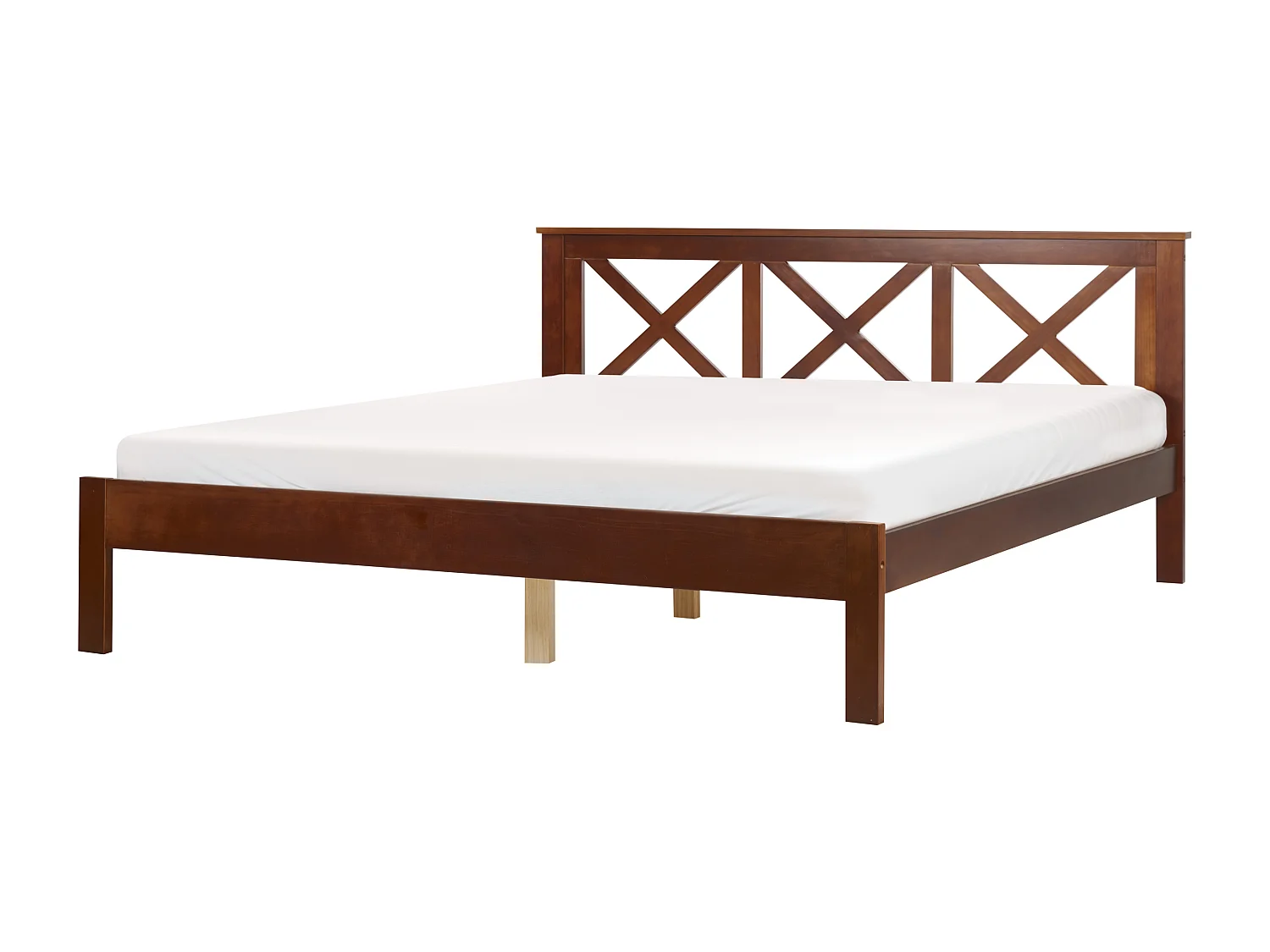 Cama Madeira TANNAY 180 x 200 cm Castanho escuro