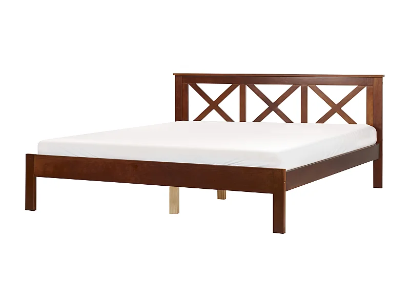 Bed Dennenhout TANNAY 180 x 200 cm Donkerbruin