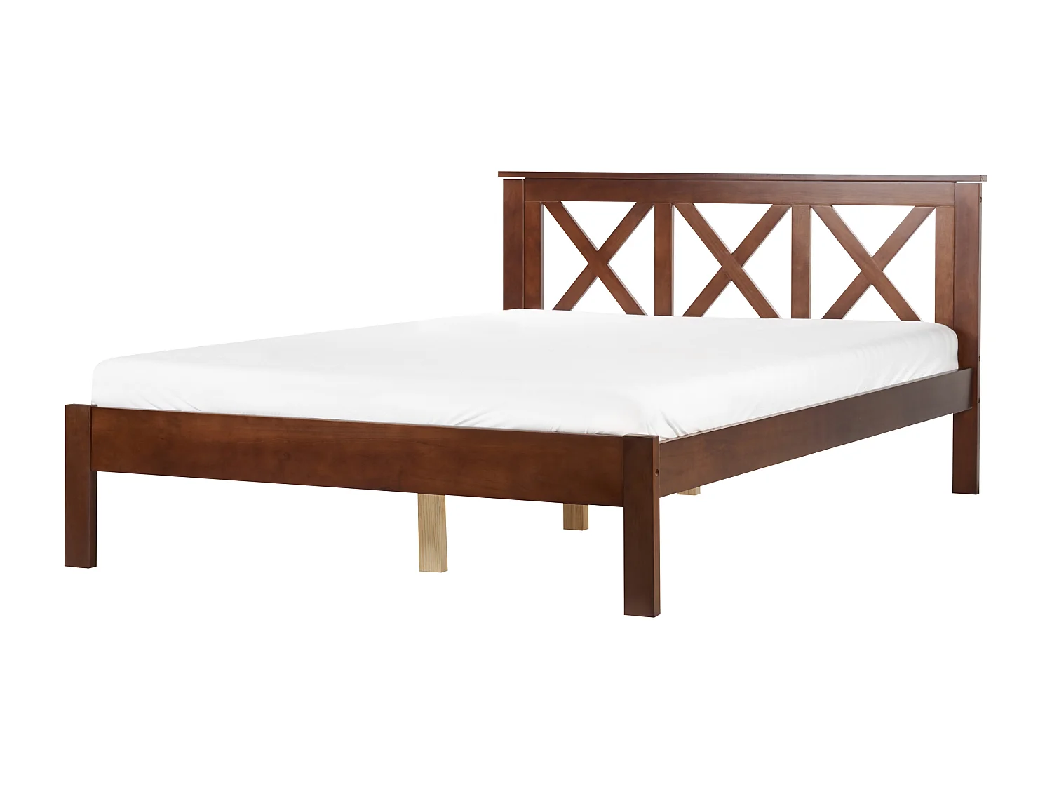 Bed Dennenhout TANNAY 140 x 200 cm Donkerbruin