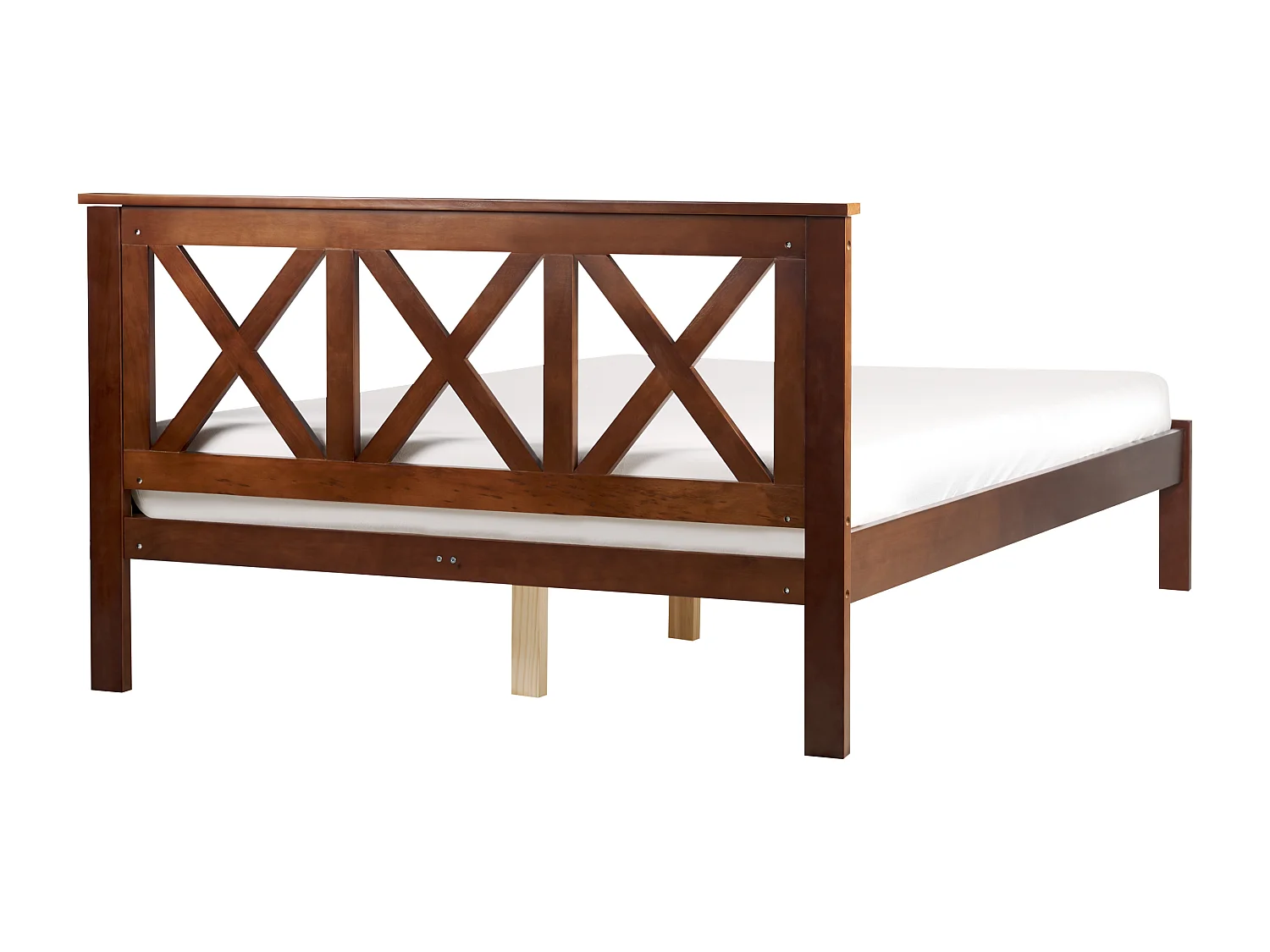 Bed Dennenhout TANNAY 140 x 200 cm Donkerbruin