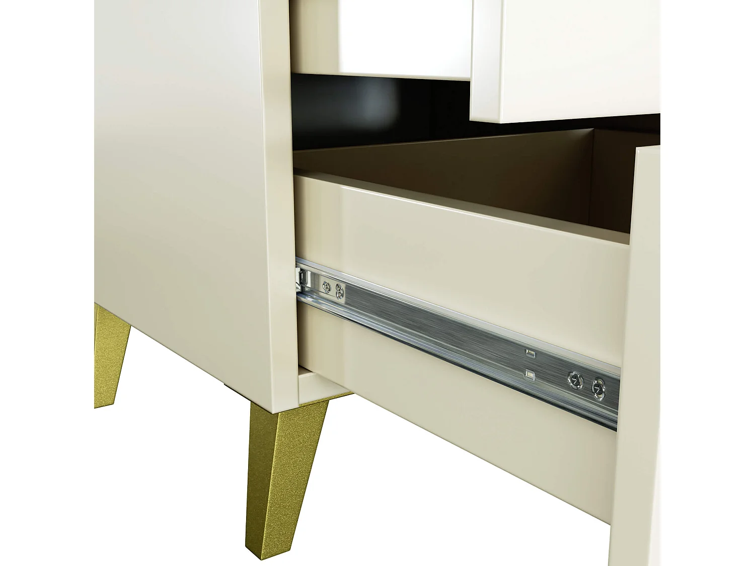 Comodino AKORD MOBI color cashmere con 3 cassetti L40 x H58 x P37 cm