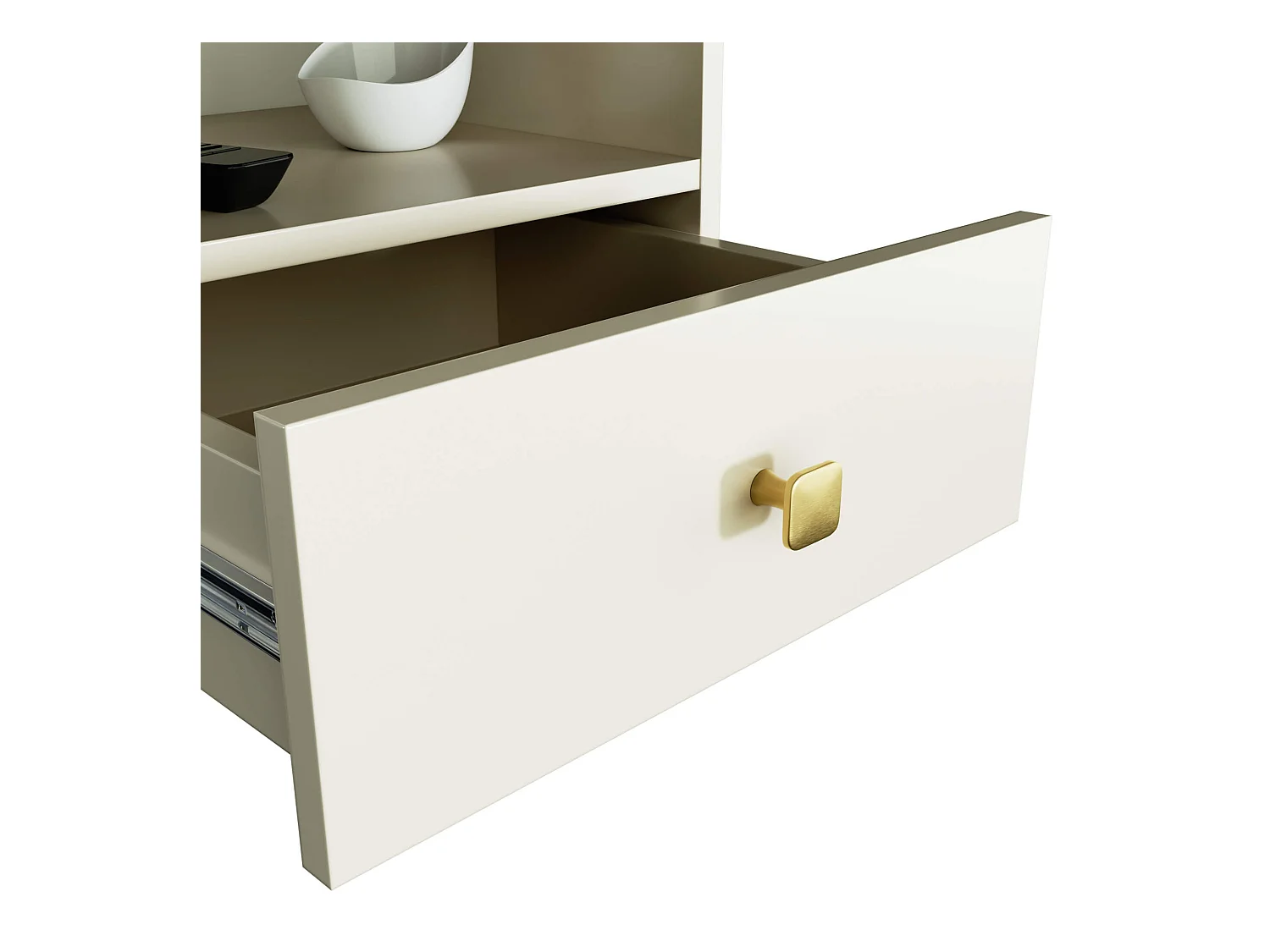 Nachttisch AKORD MOBI in der Farbe Kaschmir mit Schublade B40 x H43 x T37 cm