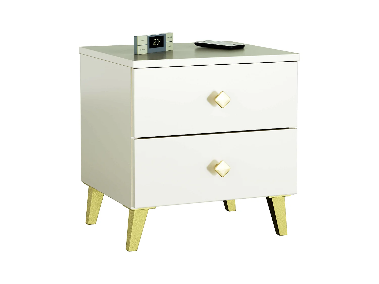 Table de chevet AKORD MOBI Cachmire 40 cm 2 tiroirs 40x37x43 cm