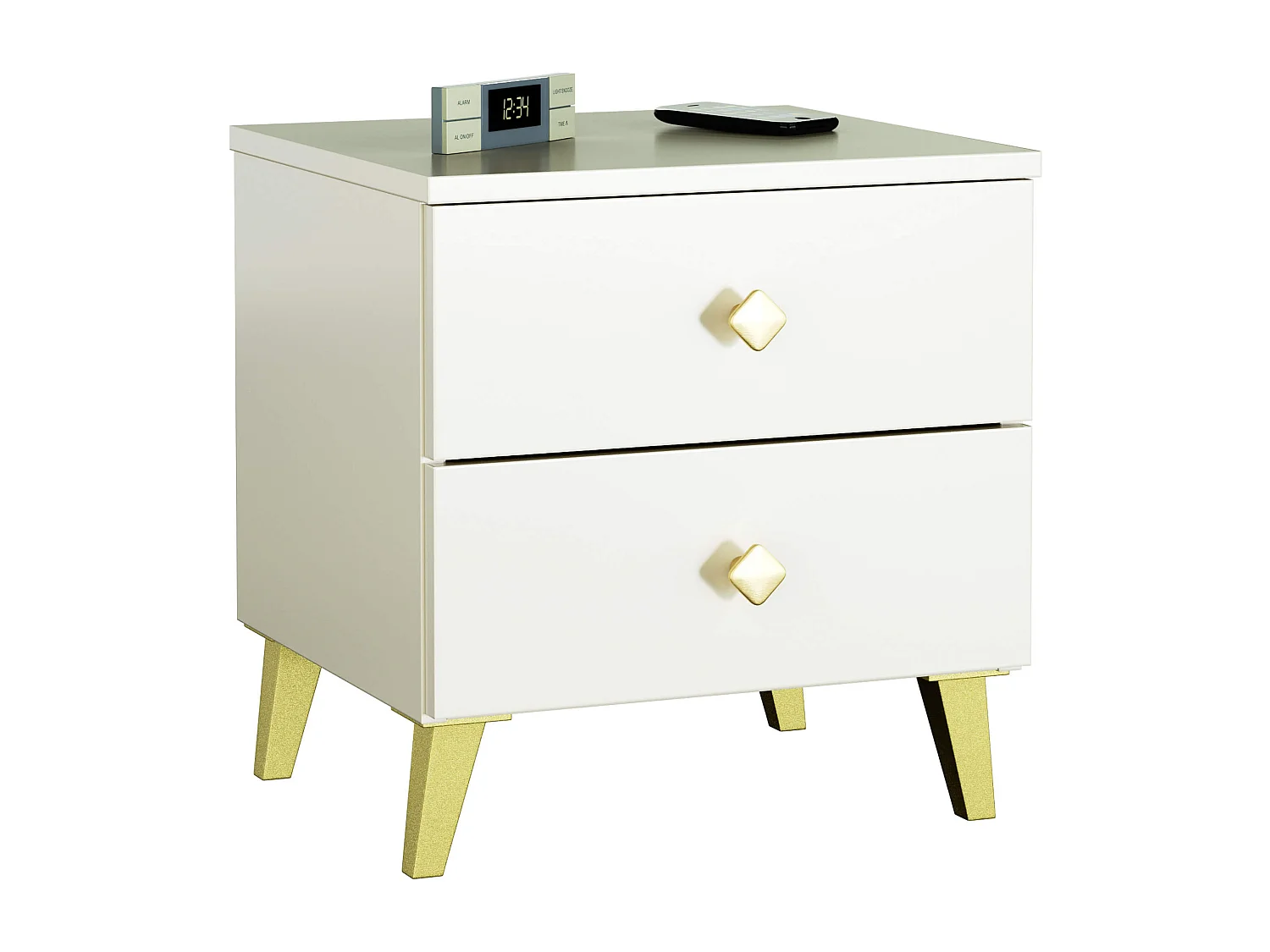 Table de chevet AKORD MOBI Cachmire 40 cm 2 tiroirs 40x37x43 cm