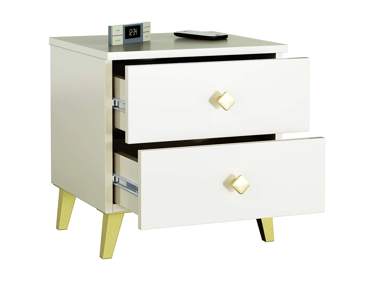 Table de chevet AKORD MOBI Cachmire 40 cm 2 tiroirs 40x37x43 cm