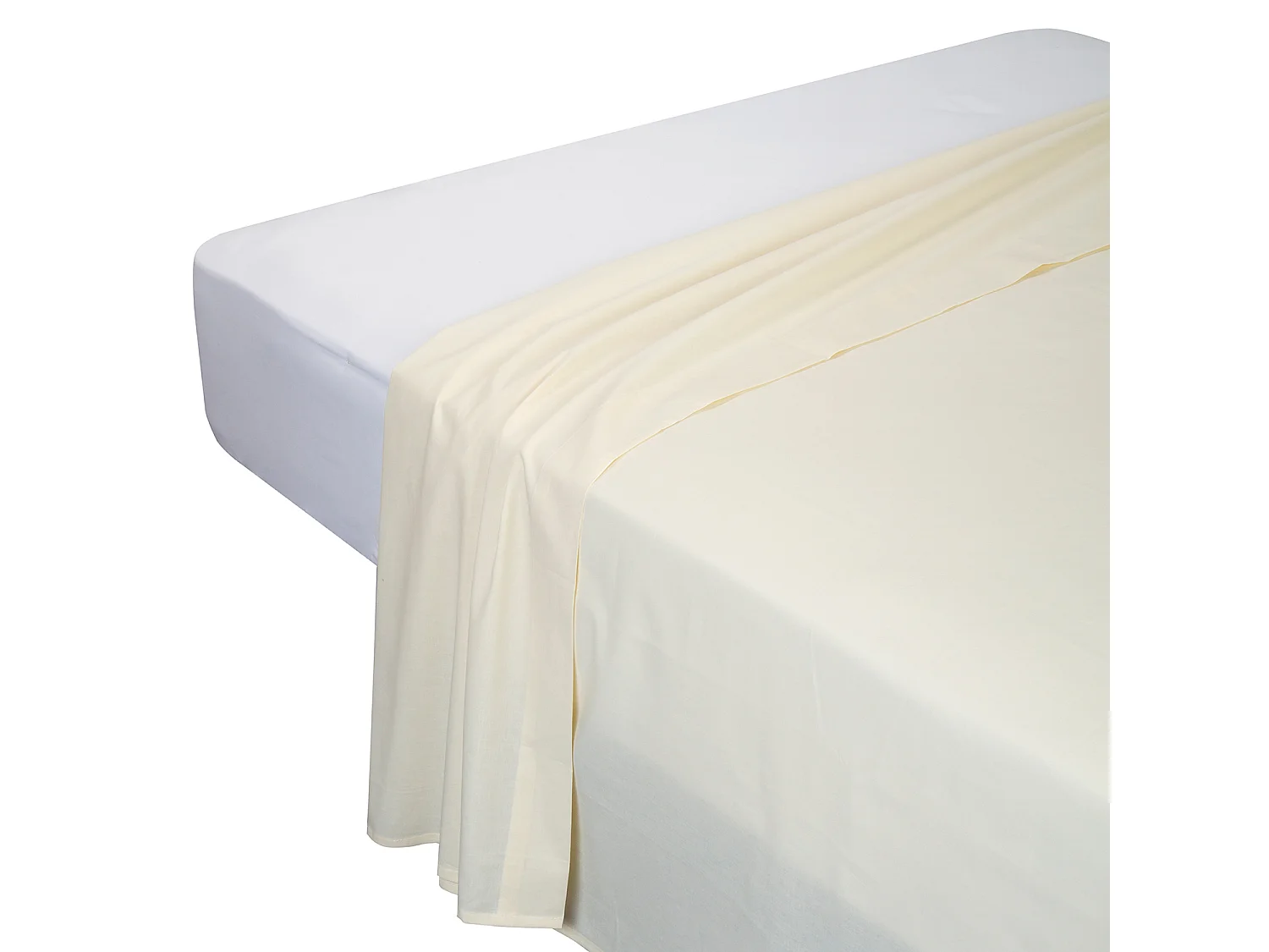 Completo biancheria da letto 100% cotone 150 fili traspirante  Beige