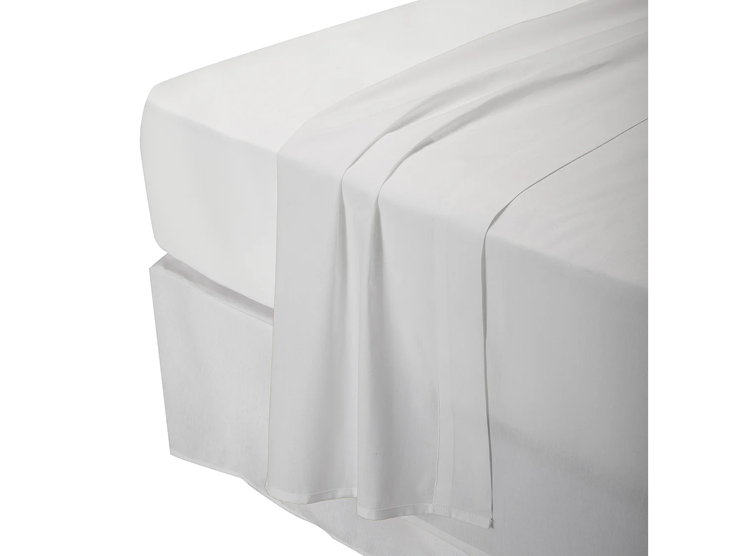 Parure de lit 90 x 190 cm en coton percale, blanche - PIKOLIN HOME