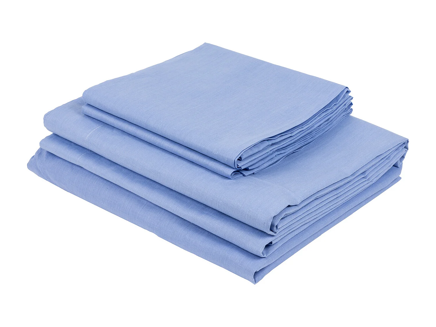 Parure de lit 100% coton avec 150 fils au pouce carré  Bleu clair