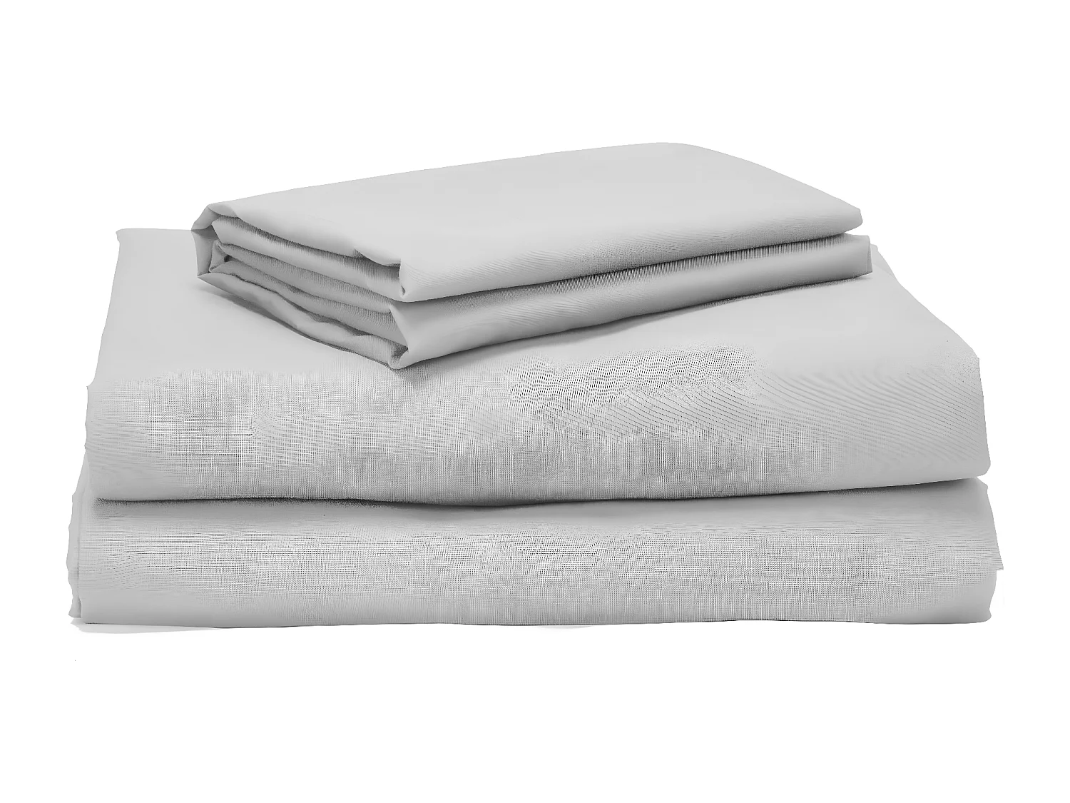 Ensemble de literie en percale blanc 100% coton 200 fils au pouce carré Gris