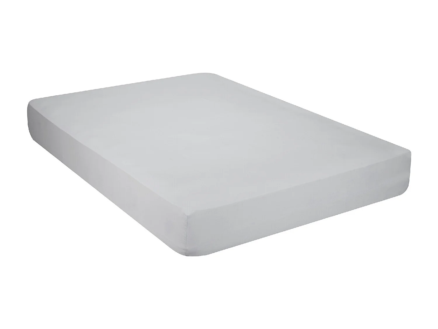Ensemble de literie en percale blanc 100% coton 200 fils au pouce carré Gris