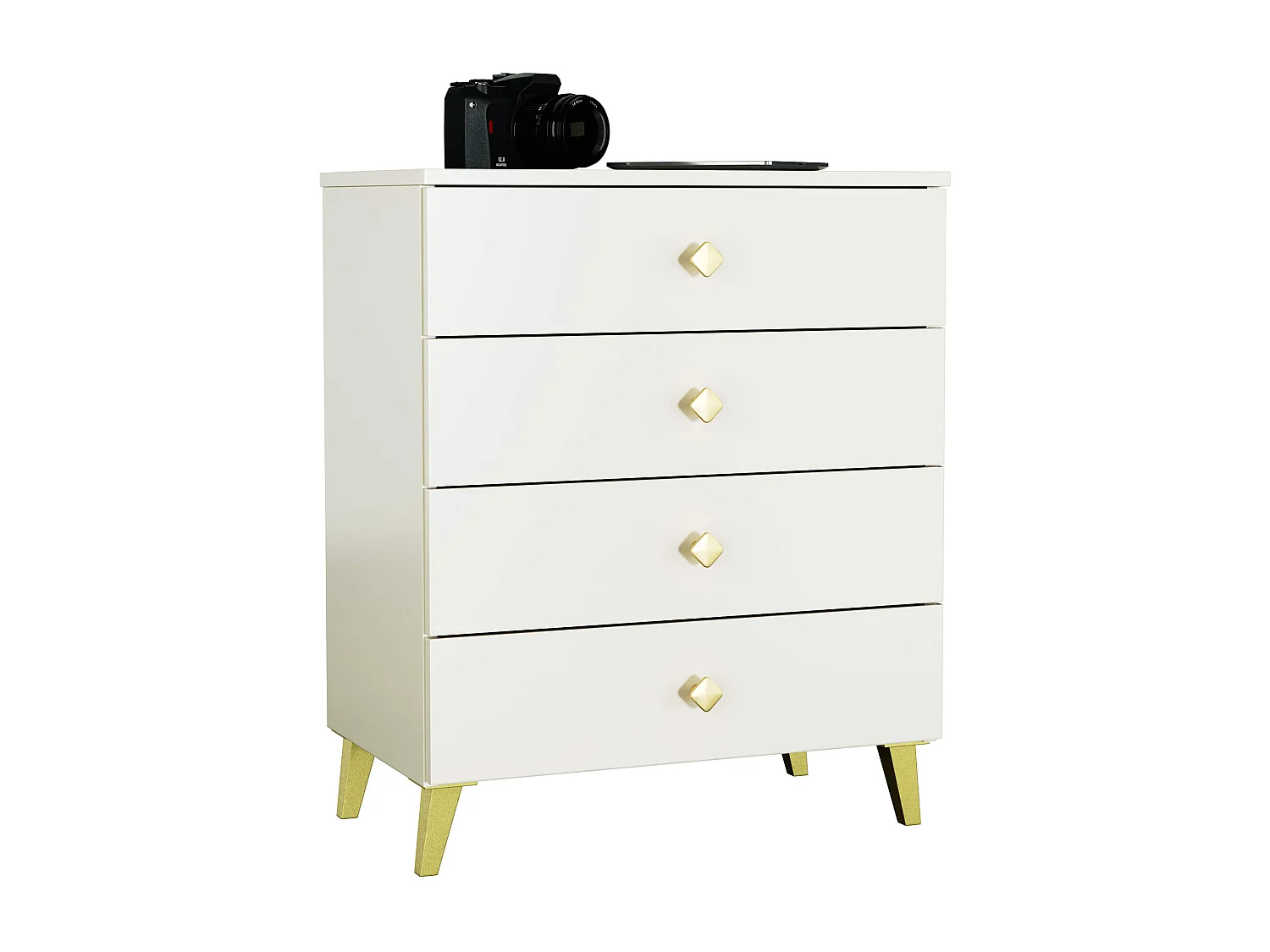Commode AKORD MOBI Cachmire 60 cm 4 tiroirs 60x37x73 cm