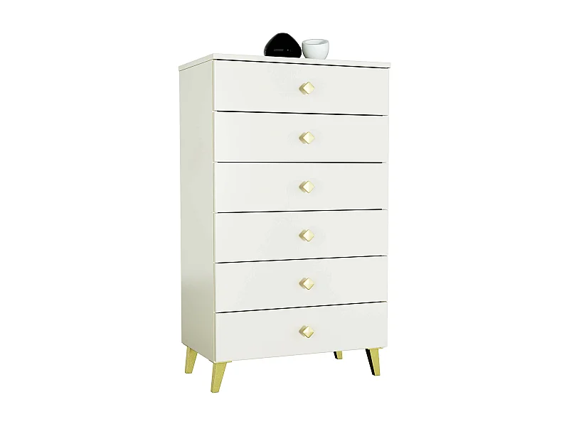 Commode AKORD MOBI Cachmire 60 cm 6 tiroirs 60x37x104 cm